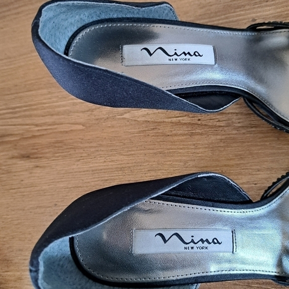 Nina Black Heels with Embellished Straps - Picture 7 of 12